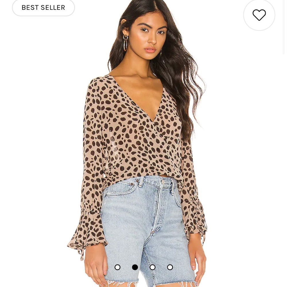 Madeline Surplice Top in Tan Multi
superdown XS